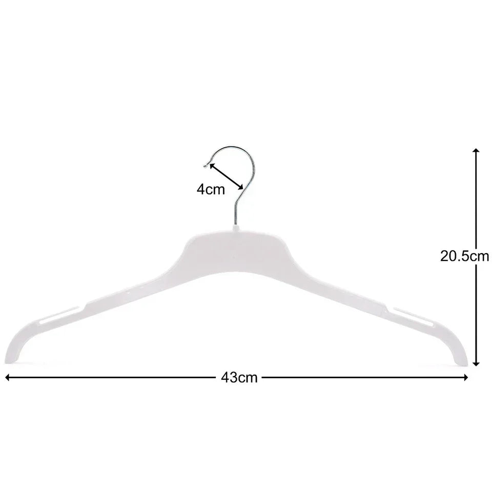 Strong Plastic Coat Clothes Hangers for Tops, Shirts, Dresses — alternate product view 7