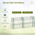 Tunnel Greenhouse Steel Frame for Garden w/ Zipper Doors — alternate product view 8