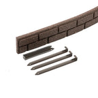 Garden Lawn Edging Flexible Flower Bed Border Wall Eco Recycled Rubber 'EZ' NEW — alternate product view 3