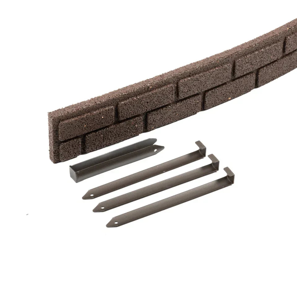 Garden Lawn Edging Flexible Flower Bed Border Wall Eco Recycled Rubber 'EZ' NEW — alternate product view 3