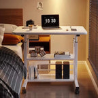 Adjustable Height Small PC Computer Desk Mobile Overbed Table Laptop Stand Shelf — alternate product view 3