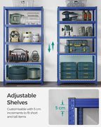 5 Tier Shelving Unit 200x100x50cm Heavy Duty Adjustable Storage Shelves — alternate product view 4