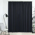 Blackout Curtain with Hooks Blind Drapery Window Covering ( Black) — main product view