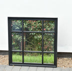 Black Enchanted Window Style Wall Mirror Mantel Hallway Square 61x61cm — alternate product view 4