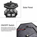 Solar Powered Lighthouse Rotating Led Garden Light House Decoration Ornament UK — alternate product view 10