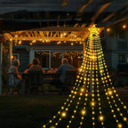 Christmas Tree Decorations Outdoor Star String Waterfall Lights 350LED Xmas Tree — alternate product view 5