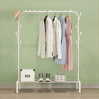 Heavy Duty Metal Clothes Rail Rack Garment Hanging Display Stand Storage Shelf — White#2 — product view