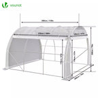 Polytunnel Greenhouse Grow House with Roll-up Side Walls, 3x2x2m 6m² — alternate product view 3