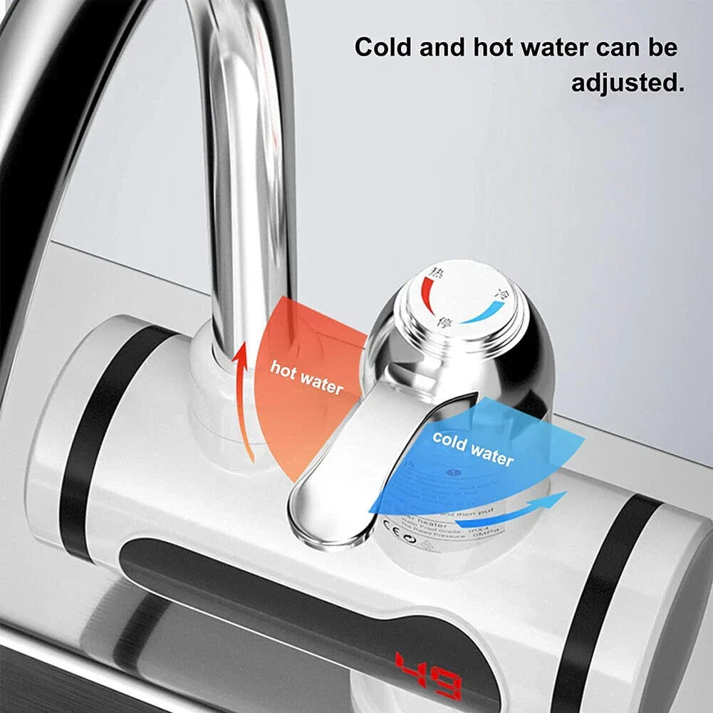360° Kitchen Electric Heater Instant LED Faucet Home Hot Water Tap Fast Heat New — alternate product view 3