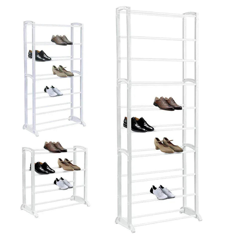 10 Tier Shoe Rack Stand Footwear Organiser Storage Metal Shelf 30 Pairs Unit — alternate product view 4