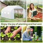 Outsunny 4.5x3x2m PE Mesh Cover Galvanized Metal Frame Walk-In Greenhouse — alternate product view 6