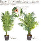 Artificial Areca Palm Tree Natural Looking Faux Plant in Pot — alternate product view 3
