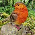Robin on a Stone Resin Garden Ornament Resin Bird Sculpture Figurine — main product view