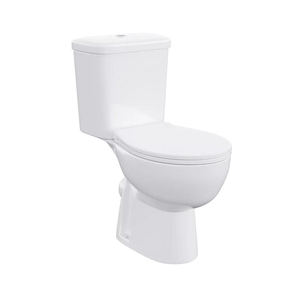 Nes Home Close Coupled Toilet Bathroom WC Pan, Toilet Seat & Cistern — on a clean white background