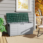 Large Plastic Garden Storage Box Outdoor Waterproof Deck Container — alternate product view 3