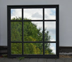 Black Enchanted Window Style Wall Mirror Mantel Hallway Square 61x61cm — alternate product view 3