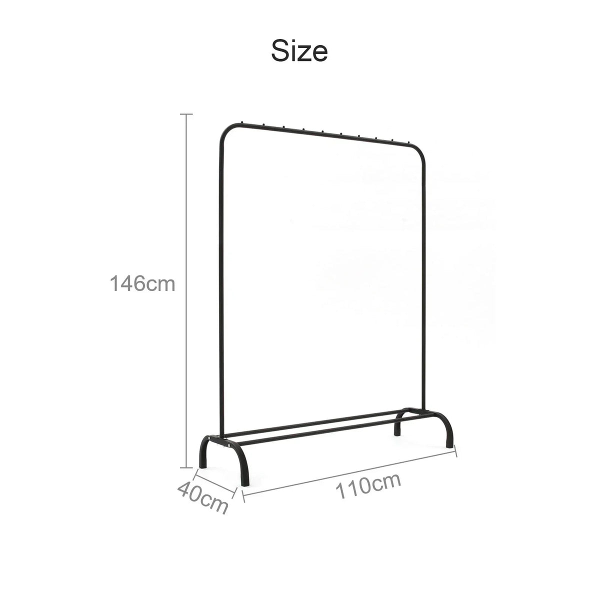 Heavy Duty Metal Clothes Rail Rack Garment Hanging Display Stand Storage Shelf — alternate product view 3