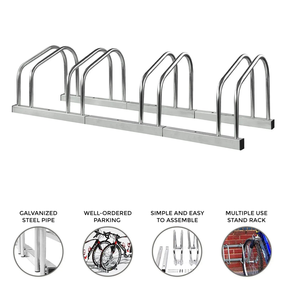 Bike Stand Rack For Bicycle Parking Stand Floor Wall Mount Indoor Outdoor New — alternate product view 8