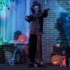 67" Animated Prop Circus Clown, Indoor Outdoor Halloween Decorations — alternate product view 8