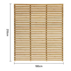 6ft Contemporary Slatted Rough Sawn Treated Fence Panel — 7x6ft ( 210x180cm ) — product view