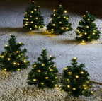 6 x Pre Lit Garden Christmas Tree Path Lights 90 LED Set Lawn Outdoor Decoration — alternate product view 2
