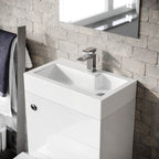 Debra 2 in 1 Compact Basin and BTW Rimless Toilet Combo Space Save Cloakroom — alternate product view 5