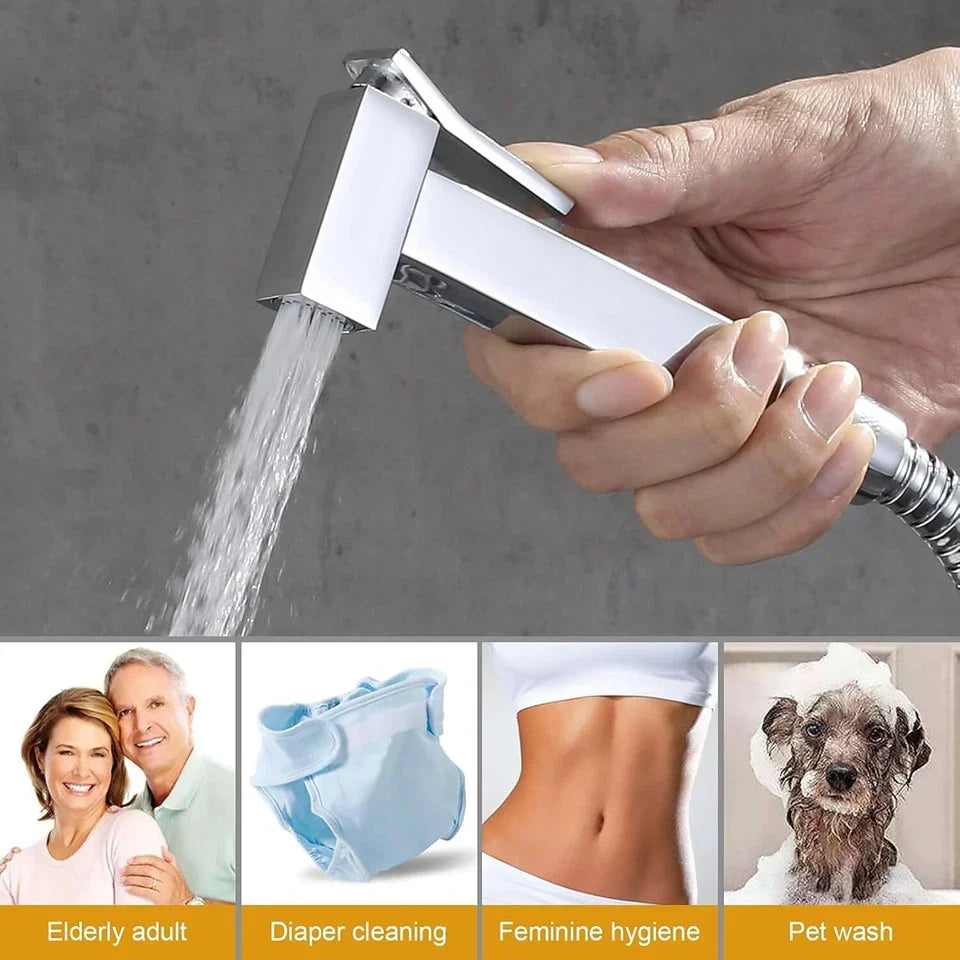 Muslim Shower Mixer Kit, Hot and Cold Bidet Spray with Shattaf Sprayer — alternate product view 6