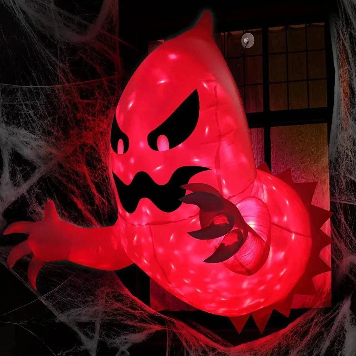 Halloween Inflatable Ghost With LED Lights Coming Out From Window Outdoor Decor — alternate product view 5