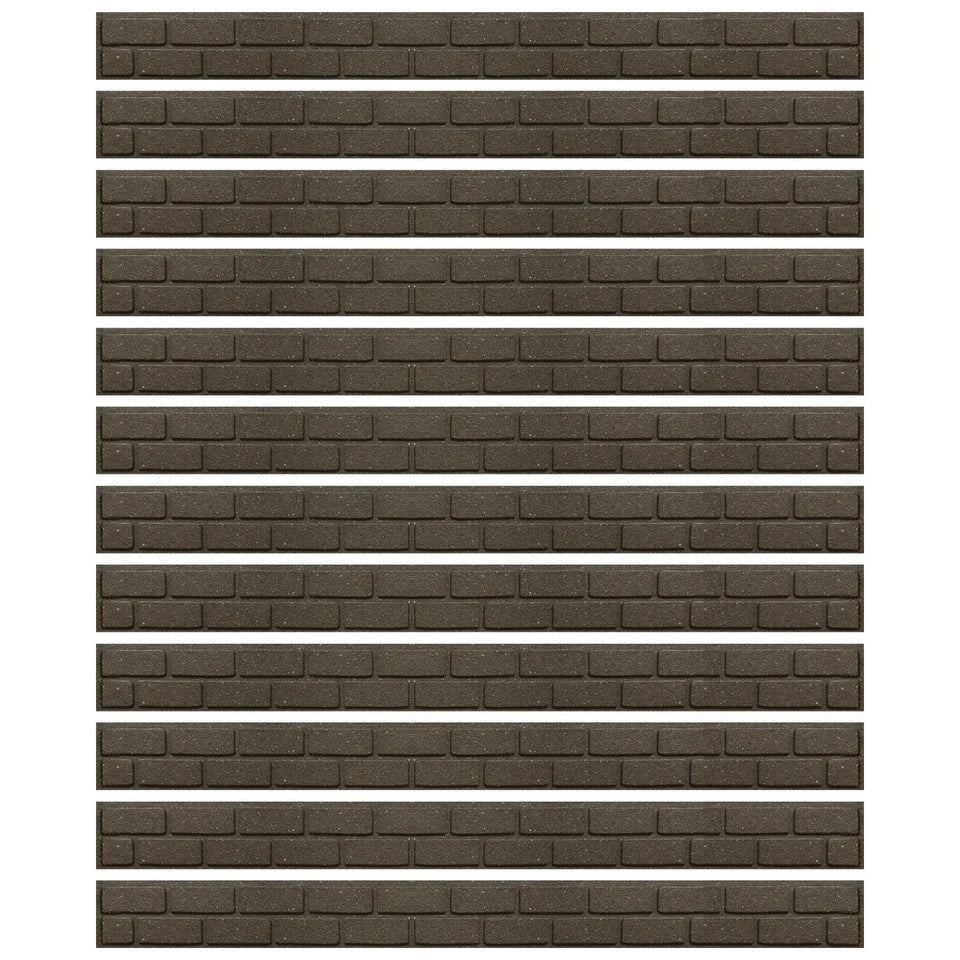 Garden Lawn Edging Flexible Flower Bed Border Wall Eco Recycled Rubber 'EZ' NEW — 12 x 122cm Borders — product view
