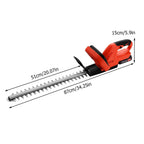 Brushless Cordless Hedge Trimmer Tree Branch Cutter Tool with 2Battery & Charger — on a clean white background