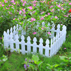 4,8,12 PCS White Plastic Picket Fencing Wooden Effect Lawn Border Edge Garden Edging — alternate product view 4