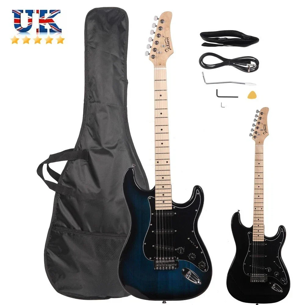 Glarry GST Electric Guitar W/ Pickguard 3 Single Pickup Bag Strap Wire Plectrum — alternate product view 2
