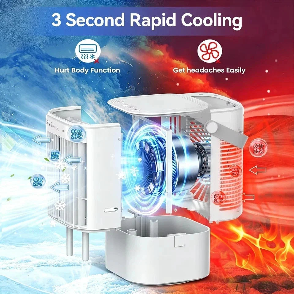10L Portable Cooler Air Conditioning Unit Fan Humidifier With Remote Control UK — alternate product view 7