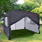 3x3m Pop up Heavy Duty Gazebo With Sides And Weight bags — Grey — product view