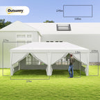 3x6m Popup Garden Heavy Duty Gazebo Marquee Party Tent Canopy with 6 Side Walls — alternate product view 5