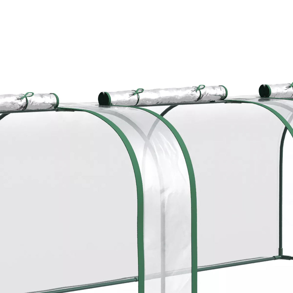 Tunnel Greenhouse Steel Frame for Garden w/ Zipper Doors — alternate product view 13