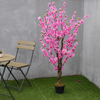 Artificial Blossom Tree Pink/White 120cm 4ft Realistic Faux House Plant Fully Potted — alternate product view 6