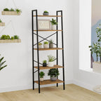 Ladder Shelf Bookcase Tier Display Storage Shelving Unit Stand Wall Rack — alternate product view 5
