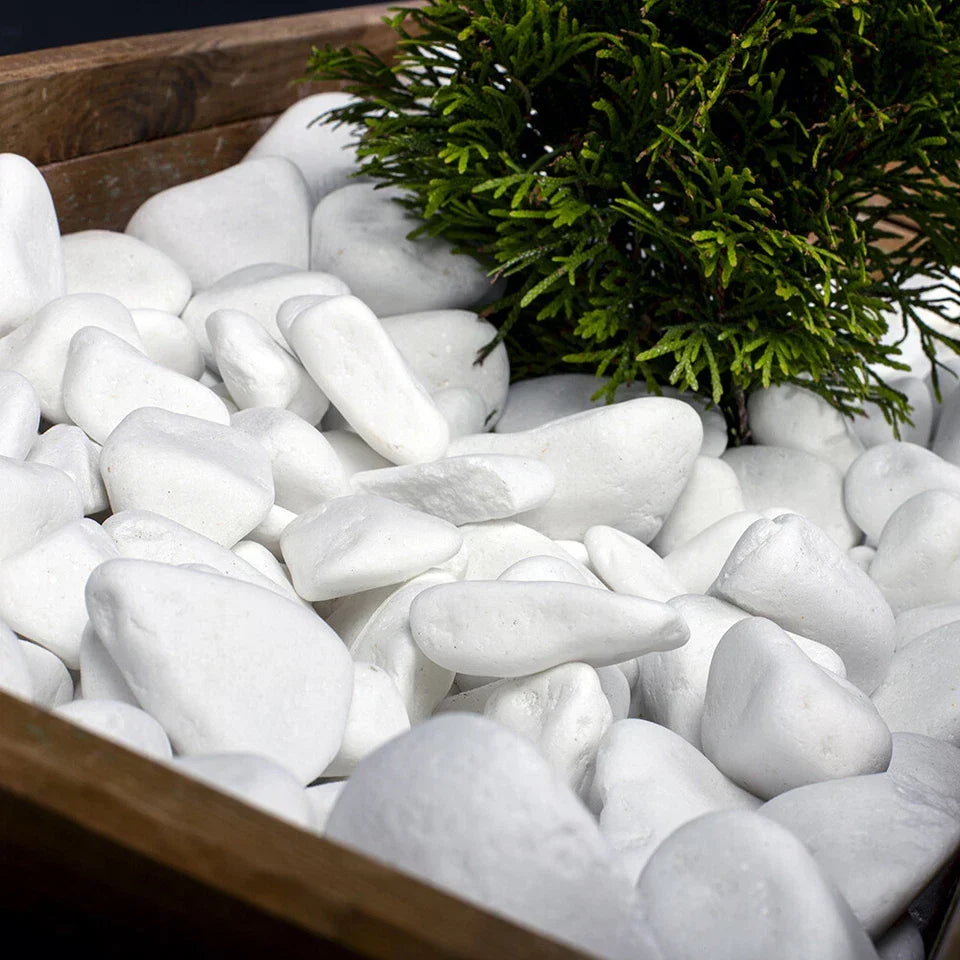 Decorative MARBLE EXTRA WHITE Stones / Pebbles HOME & GARDEN AQUARIUM 20-70 mm — alternate product view 2