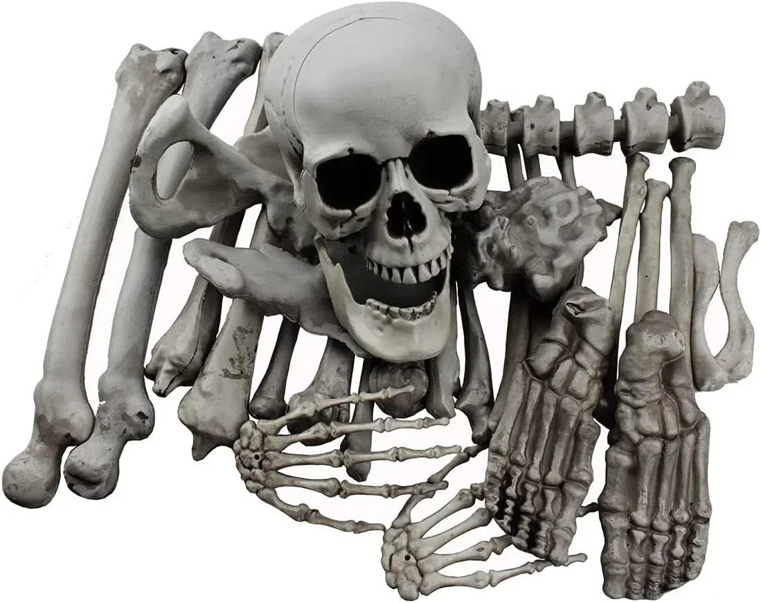 28PCS Bag of Bones Human Skull Skeleton Halloween Scary Pirate Party Decoration — alternate product view 5