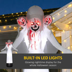 8.9FT Tall Halloween Inflatable Three-Head Witch Ghost, Blow Up Decoration — alternate product view 4