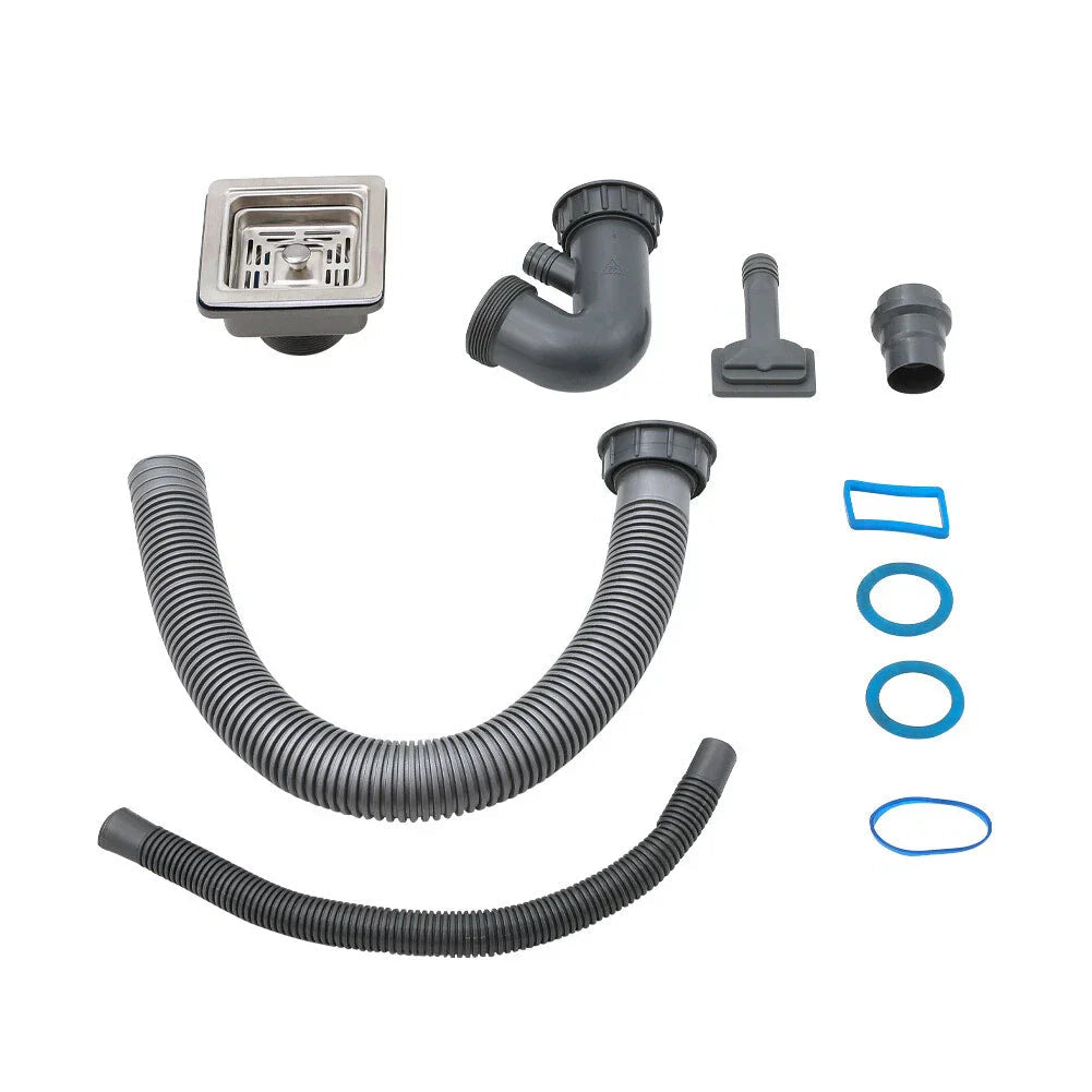1.0 Bowl Stainless Steel Inset Kitchen Sink With Left Hand Drainer Free Waste — on a clean white background