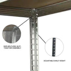 4 Tier Racking Shelf 180x90x45cm Heavy Duty Garage Shelving Storage Shelves Unit — alternate product view 4