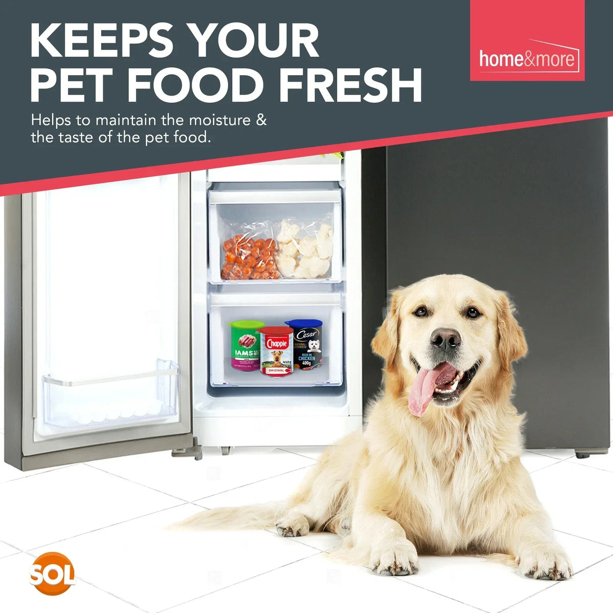 6 Plastic Can Lids Reusable Pet Food Caps Covers Dog Cat Tin Tops Fresh Storage — alternate product view 7