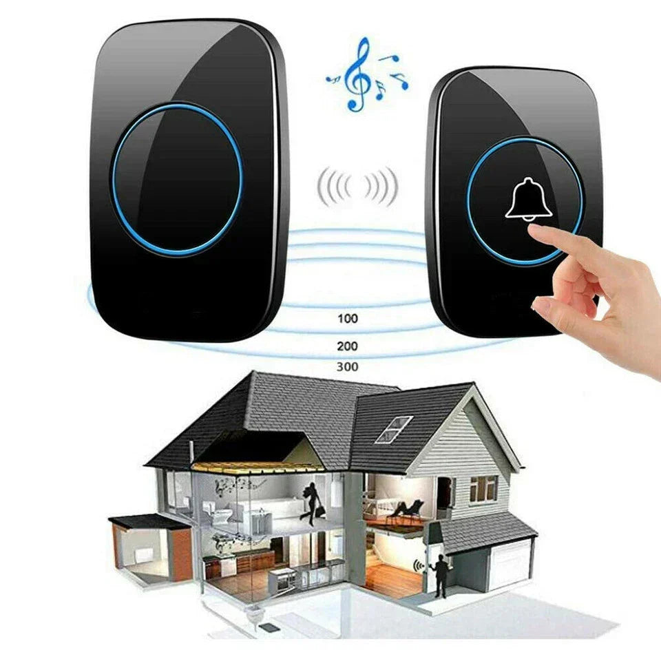 Wireless Doorbell Waterproof Range Door Bells Kit Cordless Plug-in Home Office — alternate product view 13