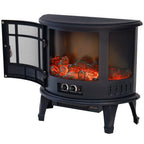 Electric Fireplace Log Burning Flame Effect Stove Fire Heater Thermal Wood — alternate product view 9
