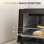 HOMCOM 9L Mini Oven with 60-Minute Timer — 750W Black — alternate product view 9