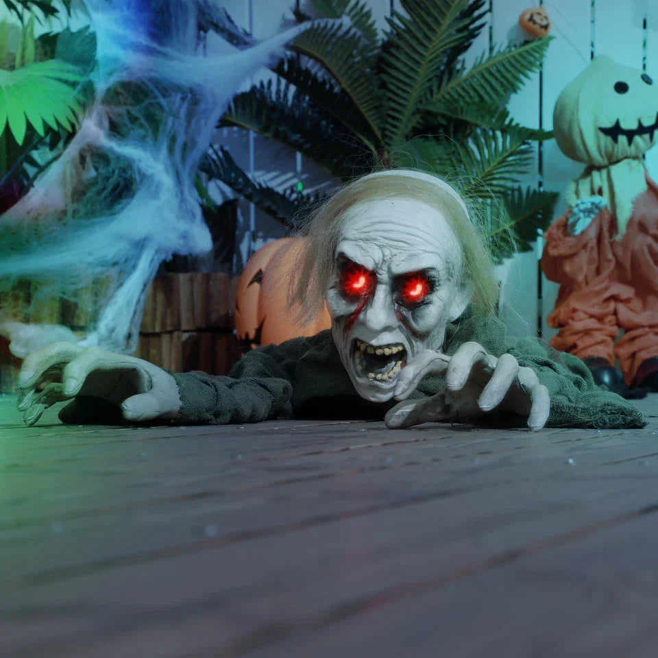 167 cm Halloween Crawling Zombie, Outdoor Animated Prop — alternate product view 3