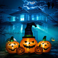 6ft Inflatable Halloween Large Pumpkin in Hat w/ Four Small Pumpkin LED — alternate product view 2