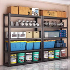 5 Tier Boltless Garage Storage Shelving Steel Racking Galvanised 198x100x50cm UK — alternate product view 3